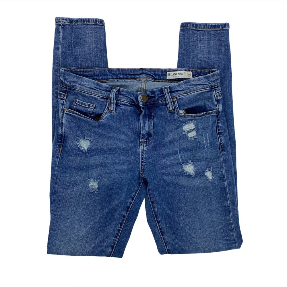 Blank NYC 28 Skinny Classique Distressed Jeans